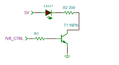 三極管驅(qū)動LED電路